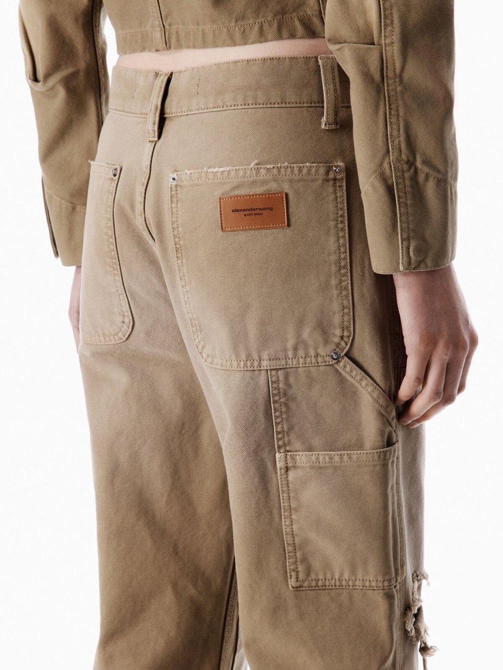 Like New Authentic Alexander Wang Zip Mid-Rise Carpenter Pants - Picture 5 of 16